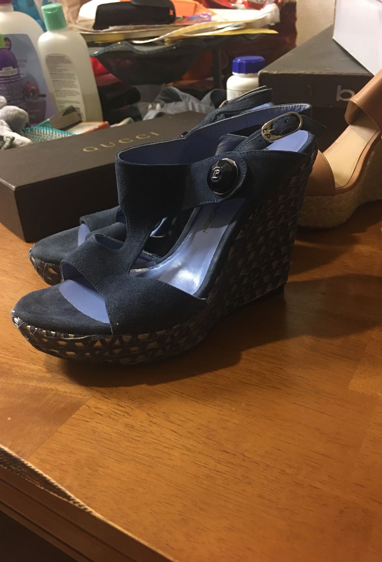 Lorena Paggi Royal blue wedges
