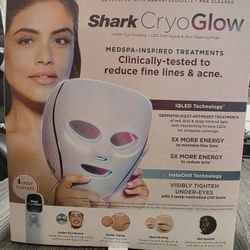 Shark™ CryoGlow™ Red Blue & Infrared iQLED Face Mask & Under Eye Cooling - (Blue Frost)