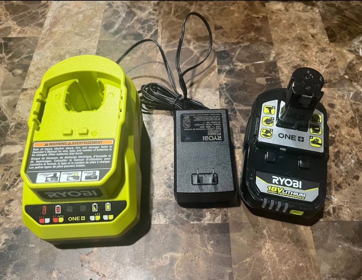 Ryobi One Battery & Charger