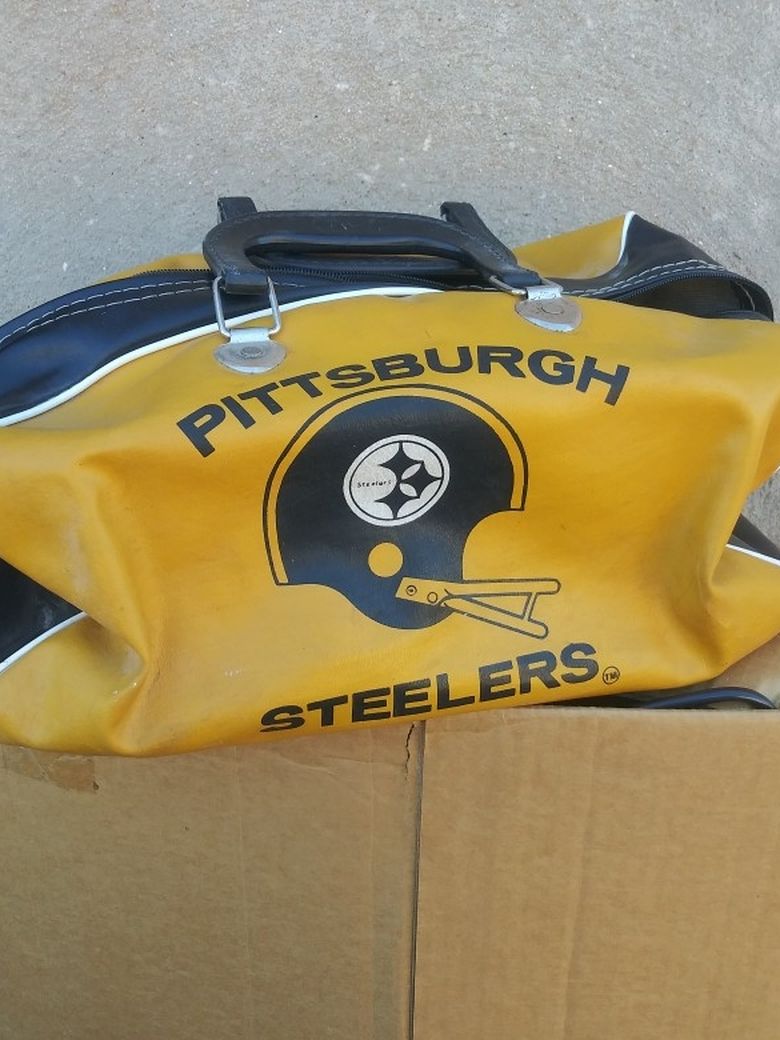 (VINTAGE) 1970s PITTSBURGH STEELERS GYM BAG