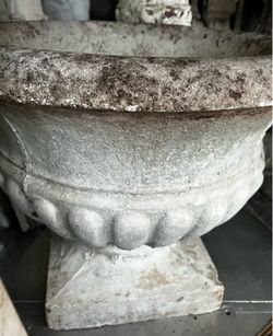 Small vintage concrete planter