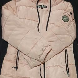 Steve Madden Girls Pink Puffer Coat Size 7/8