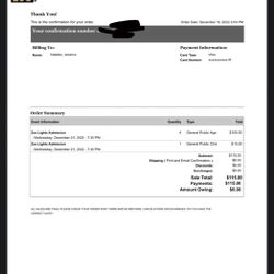 Zoo Light Tickets 