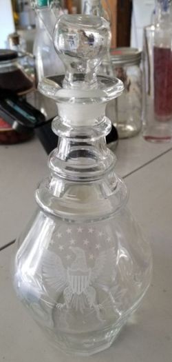 old grand dad empty decanter