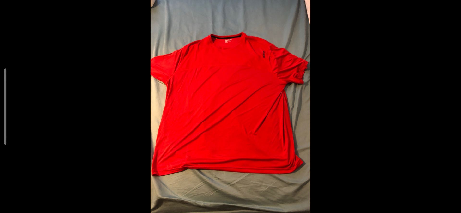 Reebok Playice Men’s short sleeve red shirt, 4XL