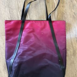 Calvin Klein Pink to Black Ombre Nylon Tote Bag Purse Gym Shopper Beach Travel