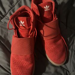 Adidas shoes, red, size 12
