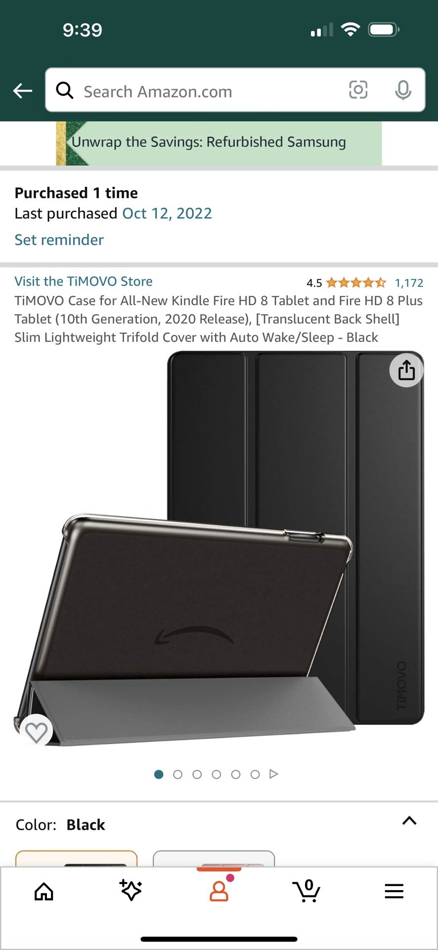 Fire Tablet 8+ Case $10