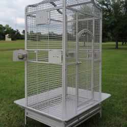 Extra Large Open Play Top Parrot Bird Cage With Roller 