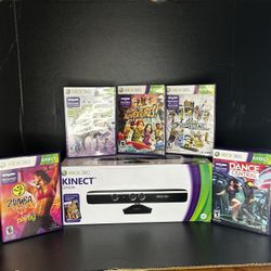 Microsoft Xbox 360 Kinect Sensor Bar with 5 Games Bundle TESTED