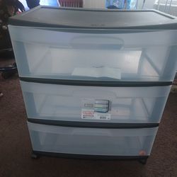 2 New Storage Drawers With Wheels ,$15 Both