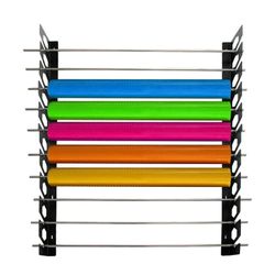 New in the box 10 Roll Black Wall Mount Storage System Rack for Car Vinyl & Tint- Large Sign & Banner Material Holder, Fabric Spool Convenient Craft S