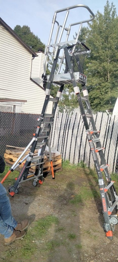 Little Giant® Safety Cage Ladder - 5-9' Platform Height

Safety Cage Ladders