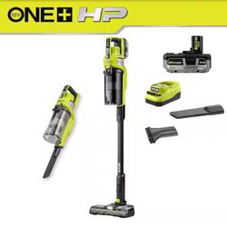 RYOBI ONE+ HP 18V Cordless Pet Stick Vacuum Cleaner Kit with 4.0 Ah HIGH PERFORMANCE Battery and Charger