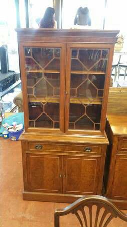Vintage John M Smyth China Cabinet And Buffet For Sale In