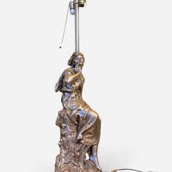 Signed Vintage Marbro Figural Floor Lamp – Hollywood Regency – 49.5” – Working