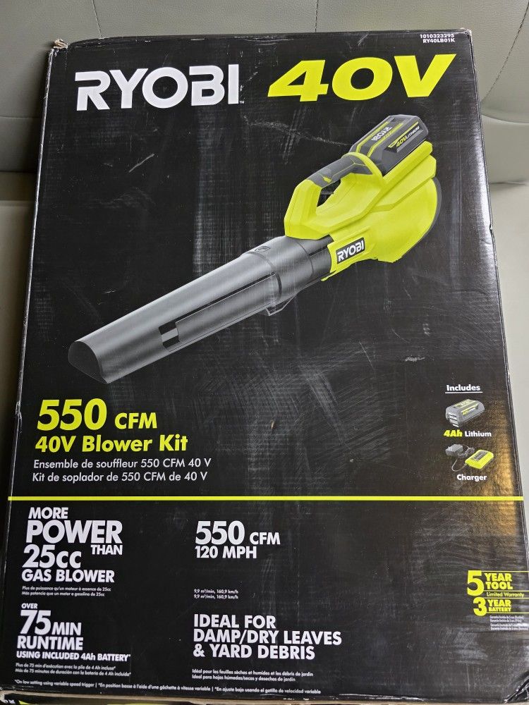 RYOBI 40V 120 MPH 550 CFM Cordless Battery Leaf Blower (Tool Only)
MISSING TUBE