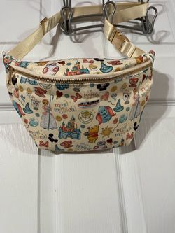 Jumbo Fanny Pack; Magical Characters, Disney, Nylon, Disneyland Accessory, Belt Bag, Magic Kingdom. Brand new never used. Smoke free home