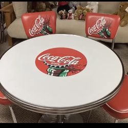 Vintage Coca Cola Table With Chairs