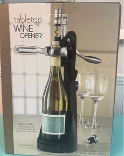 Table top wine opener