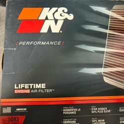 K&n Washable Air Filter For A 2019-2024 Chevy Silverado 6.2L 