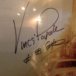 Invincible movie poster autographed by Vince Papale. Paid 180 to have it professionally framed sell for best offerpaid