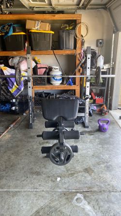 Olympic weights with bench