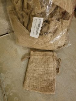 Burlap gift flowers confetti favors candy bags decor wedding party event baby shower