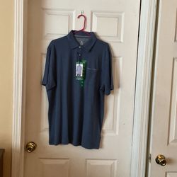 MENS TAHARI BLUE DRESS SHIRT XL NEW NEVER WORN RETAILS $40.00
