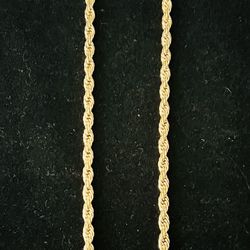 4mm 18K Gold over Stainless Steel 22” Rope Chain – Classic, Durable & Affordable!