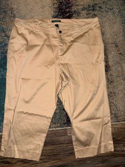 Ralph Lauren Women's Cream Cropped Capris