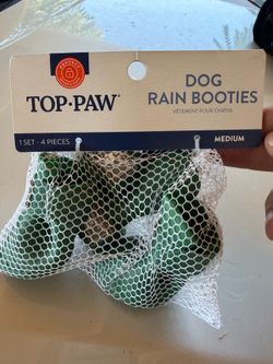 Top Paw Dog Rain Booties – Medium – Green – New with Tag