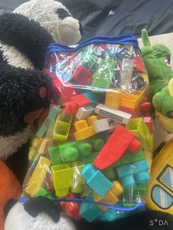 Mixed Lot of Building Blocks in Bag