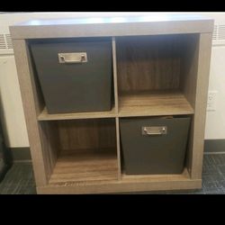 4 Cube Shelf With BASKETS !