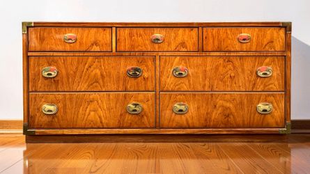 Mid Century Thomasville Campaign Dresser – Brass Hardware