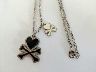 Vintage Tokidoki Necklace Long Chain Charms Logo