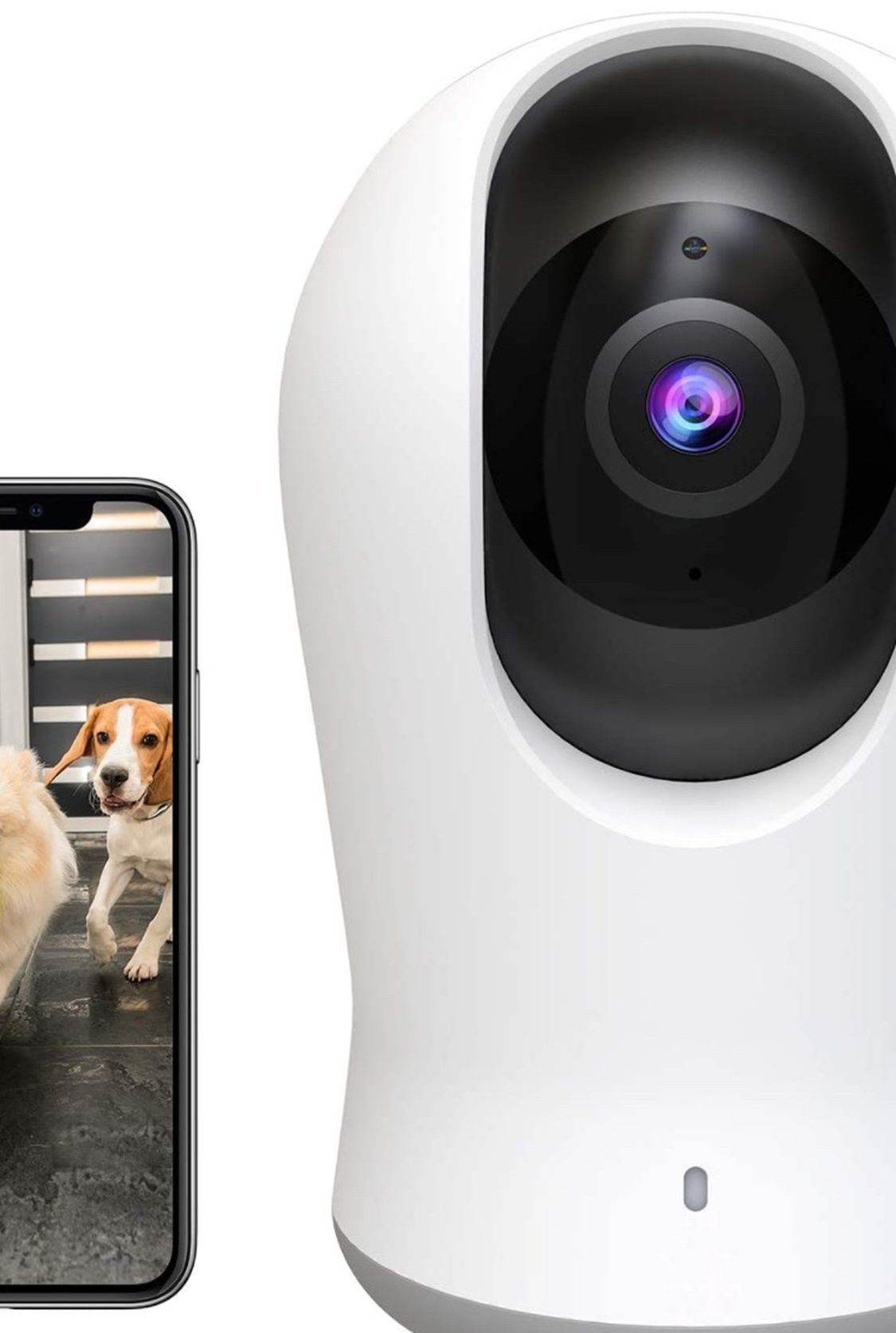 WiFi Camera Indoor with H.265 Coding Technical, 2-Way Audio, AI Human Detection, Enhanced Night Vision in Invisible Infrared, Compatible with Alexa