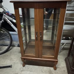 Vintage Glass Display Cabinet – $45