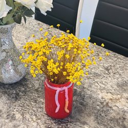 Nature yellow dried flowers