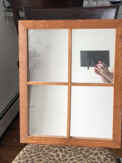 Mirror wood with window panes