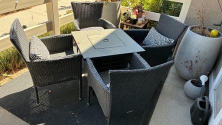 Free Nexgrill and patio set (4 chairs and fire pit)
