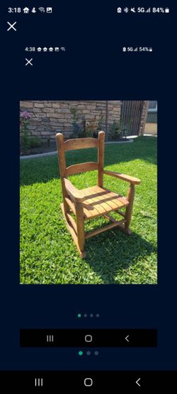 Vintage 1950's Wooden Child Rocking Chair 
