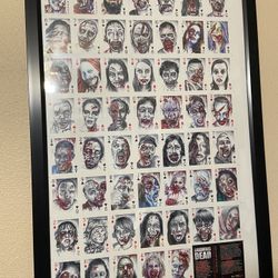 Walking Dead Zombie Poker Artwork Playing Cards And Poster
