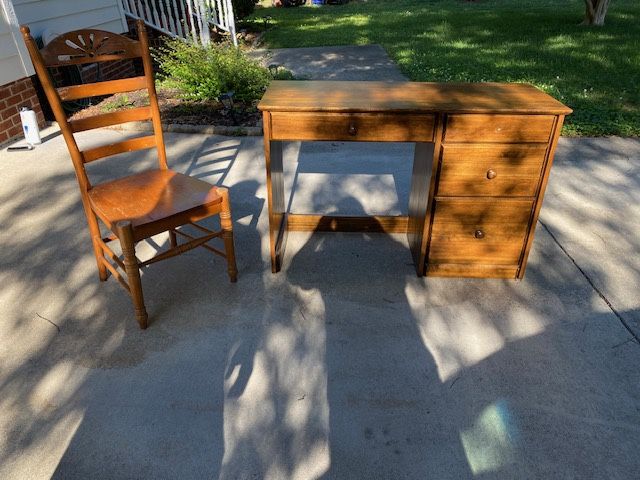 Wooden Desk And Chair