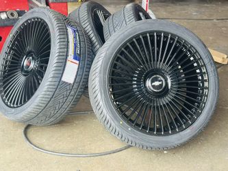 24" RIMS TIRES FREE INSTALL BALANCE WE FINANCE 