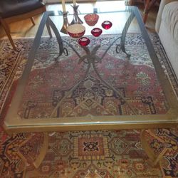 Large Glass Top Coffee Table