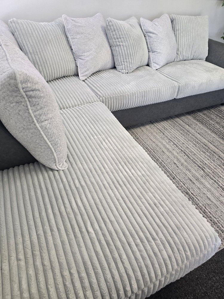 Brand New Push White Sectional