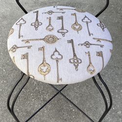 Bronze Colored Vanity Chair New Upholstery Fabric 