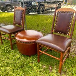 3-Piece NEW Log Cabin Smokey Mountain/Country Western Chair & Ottoman Set  