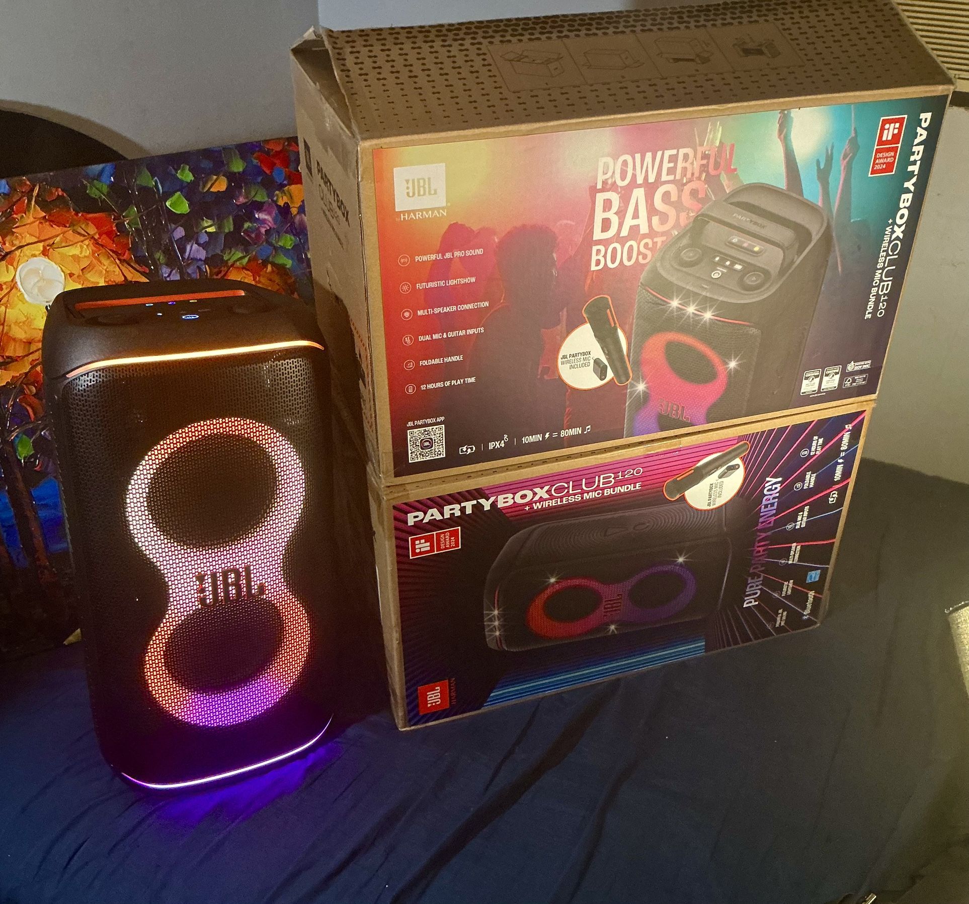 JBL | PartyBox Club Live 120  Party Speaker w/ LED Light Show - Bluetooth, Wireless Mic, & Guitar Input & 200W+
